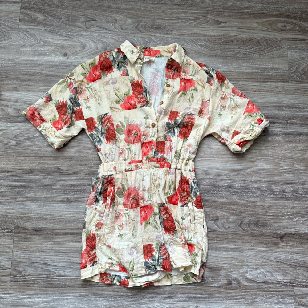 Sezane flowered romper